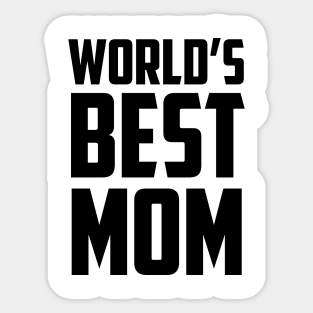 World's Best Mom Black Bold Sticker